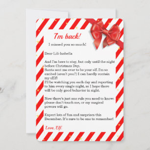 Cartão De Festividades Carta de Chegada do Elfo   Entrega Especial do Pol