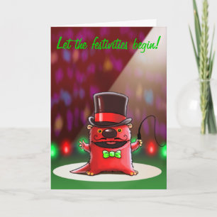 Cartão De Festividades Carta de Natal do Rio Otter