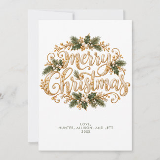 CARTÃO DE FESTIVIDADES CARTA DE NATAL MODERNA MÍNIMA