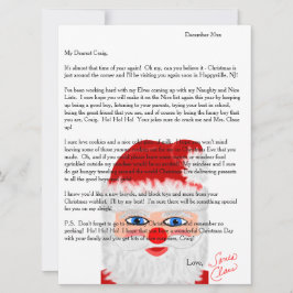 Cartão De Festividades Carta do Papai Noel Carta Personalizada