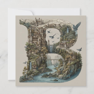 Cartão De Festividades Carta Fantasia B com Castelos no Céu Livro Ilustra