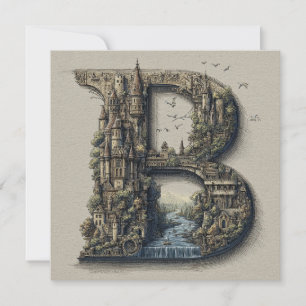 Cartão De Festividades Carta Fantasia B com Castelos no Céu Livro Ilustra