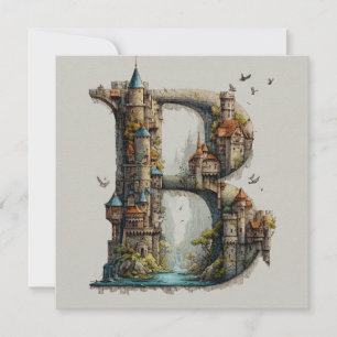Cartão De Festividades Carta Fantasia B com Castelos no Céu Livro Ilustra