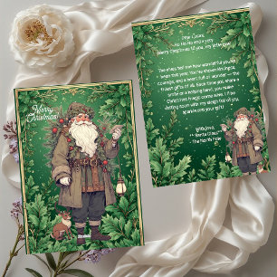Cartão De Festividades Carta Personalizada de Papai Noel Pólo Norte Veget