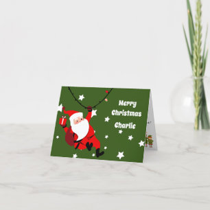Cartão De Festividades Carta personalizada de Papais noeis para uma crian