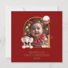 Cartão De Festividades *Cartão de Feriado Plana de Natal de 1 rua do Phot