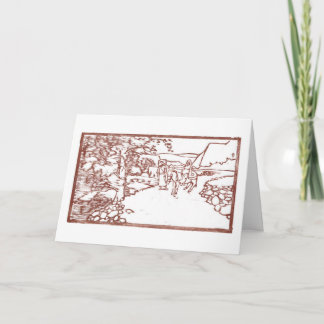 Cartão De Festividades "Cartão de Natal na estrada"