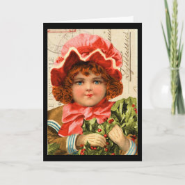 Cartão De Festividades "Cartão de Natal para Crianças Vintage"