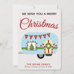 Cartão De Festividades *Cartão de Natal Personalizado para Camper de Féri