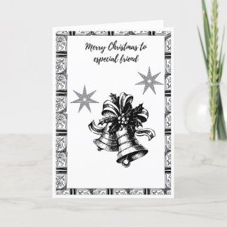 Cartão De Festividades "Cartão de Natal vintage para Amigo Especial