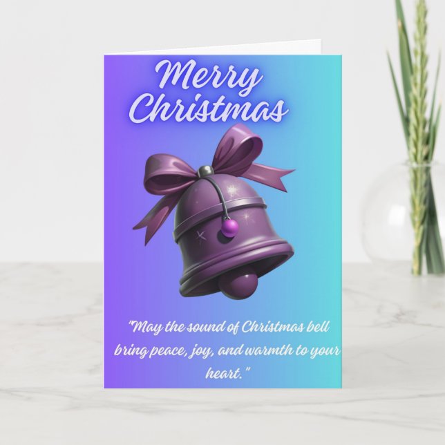 Cartão De Festividades "Cartão de Saudação da Bela de Natal Roxa (Frente)