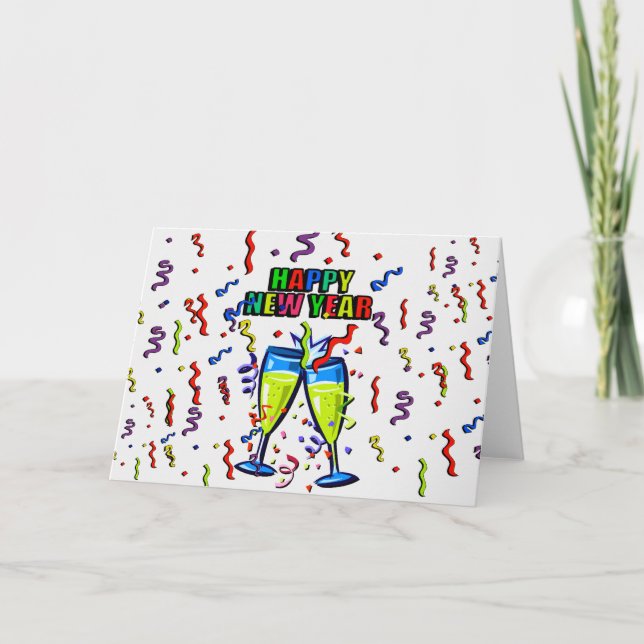 Cartão De Festividades Cartão_Dia do feliz ano novo (Frente)