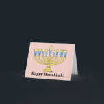 Cartão De Festividades "Cartão do dente de Hanukkah feliz"<br><div class="desc">Uma torção nova no menorah do ol!</div>