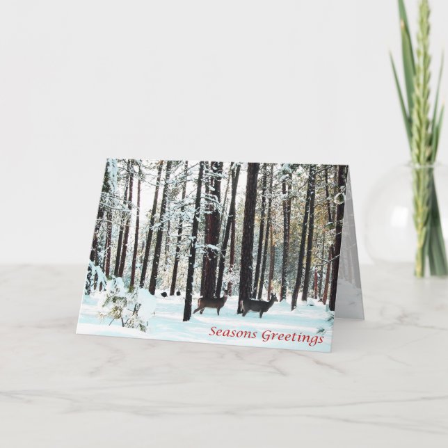 Cartão De Festividades Cartão, Natal, Ano Novo, Férias - Veado (Frente)