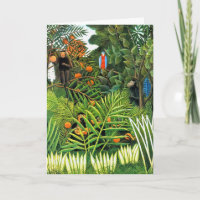 Cartão: "Paisagem Exótica"/"Pagamento Exotique"