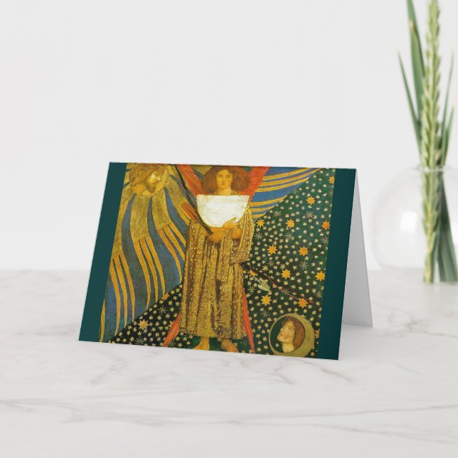 Cartão De Festividades Cartão: Pintura do Amor de Rossetti (Frente)