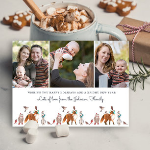 Cartão De Festividades Cartão-postal de Natal de Férias da Floresta