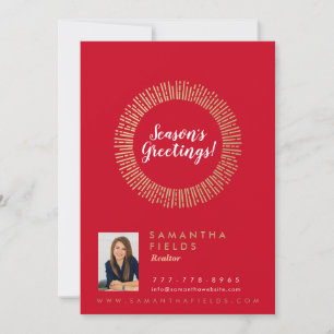 Cartão De Festividades Cartão-postal de Natal do Realtor Holidays Modern