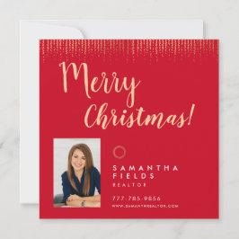 Cartão De Festividades Cartão-postal de Natal do Realtor Holidays Moderno