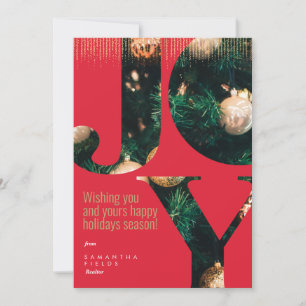 Cartão De Festividades Cartão-postal de Natal do Realtor Holidays Moderno