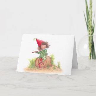 Cartão De Festividades Cartão-postal Flute Elf