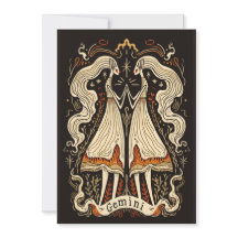 Cartão-postal - Gemini Celestial Arte Bodíaca
