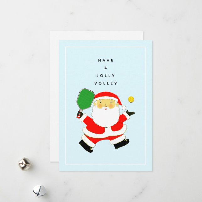 Cartão De Festividades Cartão-presente de Natal de Pickleball (Frente/Verso In Situ)