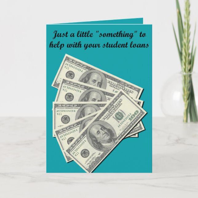 Cartão De Festividades Cartão-presente para graduação de US$ 500 (Frente)