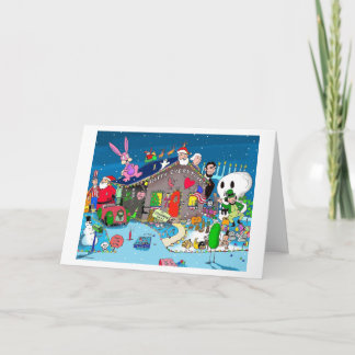 Cartão De Festividades "Cartão verde da desordem sazonal" de Weenii