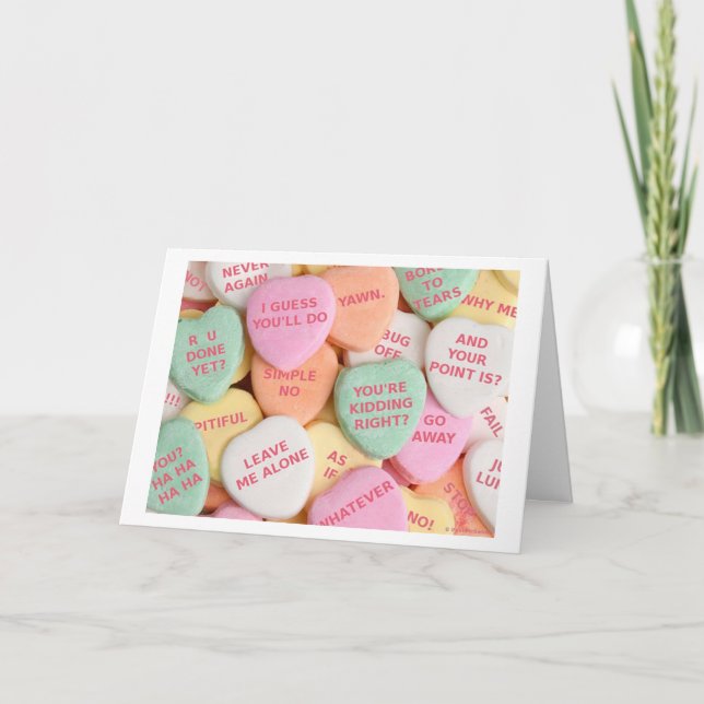 Cartão De Festividades "Cartão verde dos doces amargos" de Weenii (Frente)