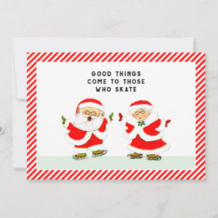 Cartão De Festividades cartas de Natal de patinagem no gelo