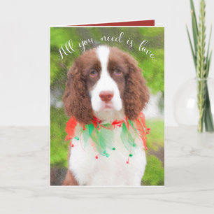Cartão De Festividades Cartas de Natal Inglês Springer Spaniel