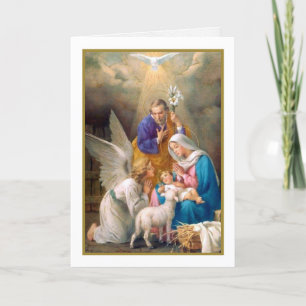 Cartão De Festividades Cartas de Natal Religiosas   Uma cena sagrada