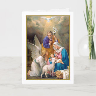 Cartão De Festividades Cartas de Natal Religiosas | Uma cena sagrada