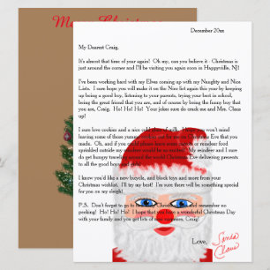 Cartão De Festividades Cartas de Papai Noel Personalizadas