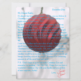 Cartão De Festividades Cartas de Papai noel Vermelho