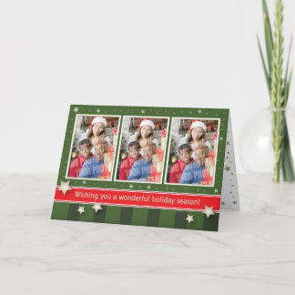 Cartão De Festividades Cartas verdes e estrelas 3