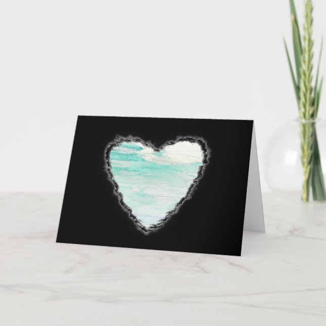 Cartão De Festividades Cartaz de amor romântico no Namorados das nuvens (Frente)