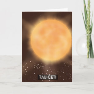 Cartão De Festividades cartaz de arte espacial Tau Ceti