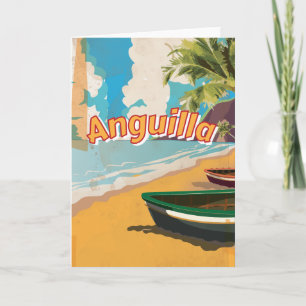 Cartão De Festividades Cartaz de férias retrô de Anguilla