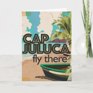 Cartão De Festividades Cartaz de férias vintage Cap Juluca Anguilla
