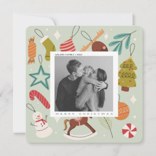 Cartão De Festividades Cartaz de Natal da família de fotos do Natal, de f
