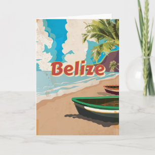 Cartão De Festividades Cartaz de viagem antigo de Belize