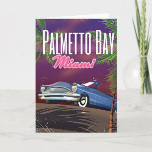 Cartão De Festividades Cartaz de viagem dos anos 80 Palmetto Bay Flórida