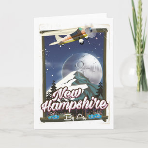 Cartão De Festividades cartaz de viagem New Hampshire, Monte Washington