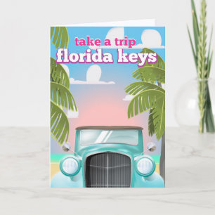 Cartão De Festividades Cartaz de viagem para Florida Keys