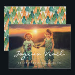 Cartão De Festividades Carte de voeu foto Joyeux Noël personalizável<br><div class="desc">Estilo da Un Simples et élégant pour cette série de cartes de voeu en français personnalisables avec votre fotografia.</div>