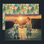 Cartão De Festividades Carte de voeu foto Joyeux Noël personalizável<br><div class="desc">Estilo da Un Simples et élégant pour cette série de cartes de voeu en français personnalisables avec votre fotografia.</div>