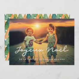 Cartão De Festividades Carte de voeu foto Joyeux Noël personalizável