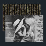 Cartão De Festividades Carte de voeu foto Paix Joie & Amour<br><div class="desc">Un style Simple et élégant pour cette carte de voeu en français,  personalizável avec votre photopicture.</div>